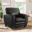 Lexicon Rubin Bonded Leather Accent Chair in Black