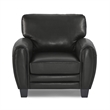 Lexicon Rubin Bonded Leather Accent Chair in Black