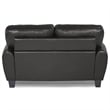 Lexicon Rubin Bonded Leather Loveseat in Black