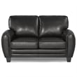 Lexicon Rubin Bonded Leather Loveseat in Black