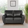Lexicon Rubin Bonded Leather Loveseat in Black