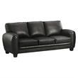 Lexicon Rubin Bonded Leather Sofa in Black