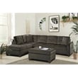 Lexicon Emilio Velvet Upholstered Ottoman in Chocolate