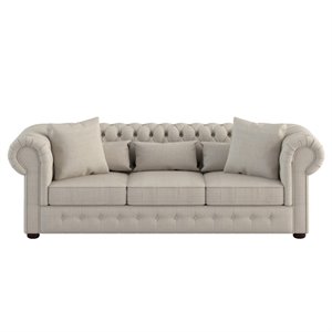 lexicon savonburg upholstered chesterfield sofa in beige