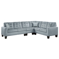 Lexicon Mackay Upholstered Click Clack Convertible Sofa in Light Gray