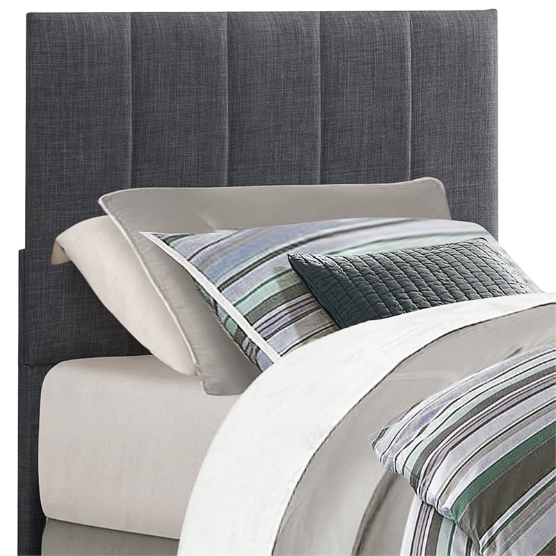 Lexicon Potrero Twin Upholstered Panel Headboard in Gray