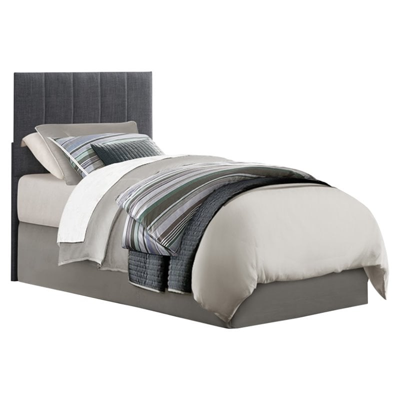 Lexicon Potrero Twin Upholstered Panel Headboard in Gray