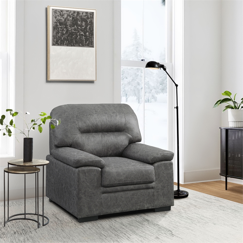 Dark gray oversized discount chair