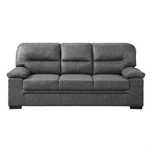 lexicon michigan microfiber sofa in dark gray