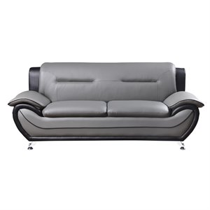 lexicon matteo modern contemporary faux leather sofa
