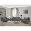 Lexicon Mischa Leather Match Accent Chair in Dark Gray