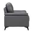 Lexicon Mischa Leather Match Accent Chair in Dark Gray