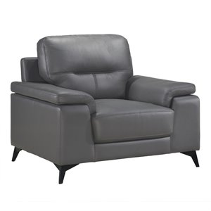 lexicon mischa leather match accent chair