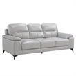 Lexicon Mischa Leather Match Sofa in Silver Gray