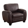 Lexicon Rubin Bonded Leather Accent Chair in Dark Brown