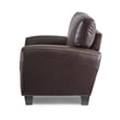 Lexicon Rubin Bonded Leather Accent Chair in Dark Brown
