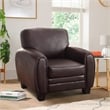 Lexicon Rubin Bonded Leather Accent Chair in Dark Brown