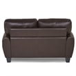 Lexicon Rubin Bonded Leather Loveseat in Dark Brown