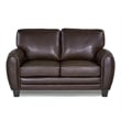 Lexicon Rubin Bonded Leather Loveseat in Dark Brown