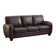 Lexicon Rubin Faux Leather Uholstery Sofa in Dark Brown Color