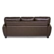 Lexicon Rubin Faux Leather Uholstery Sofa in Dark Brown Color
