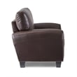 Lexicon Rubin Faux Leather Uholstery Sofa in Dark Brown Color