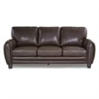 Lexicon Rubin Faux Leather Uholstery Sofa in Dark Brown Color