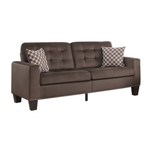 lexicon lantana tufted microfiber sofa