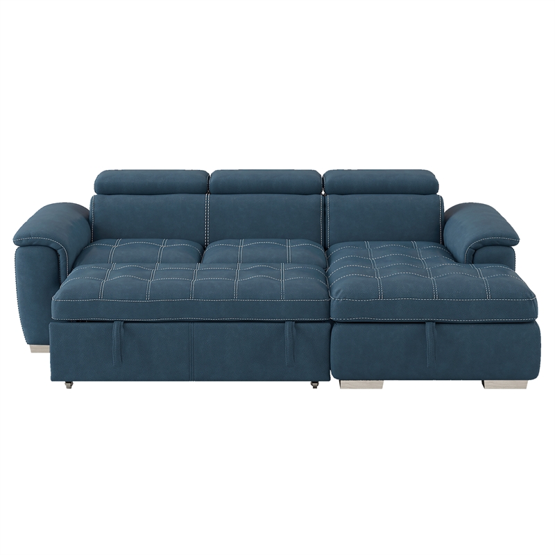 Lexicon Ferriday Microfiber Sectional, Leather Sectional Couch With Pull Out Bed