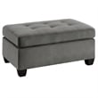 Lexicon Emilio Velvet Upholstered Ottoman in Taupe