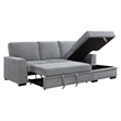Lexicon Morelia Chenille Sectional with Pull Out Bed and Storage in Dark Gray
