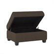 Lexicon Maston Microfiber Ottoman with Storage in Chocolate