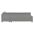 Lexicon Maston Microfiber Sectional Sofa in Gray