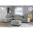 Lexicon Maston Microfiber Sectional Sofa in Gray