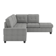 Lexicon Maston Microfiber Sectional Sofa in Gray