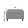 Lexicon Maston Microfiber Ottoman with Storage in Gray
