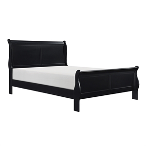 Lexicon Mayville Traditional Wood Full Sleigh Bed in Black