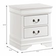 Lexicon Mayville Traditional 2-Drawer Wood Nightstand in White