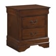 Lexicon Mayville Traditional Wood 2-Drawer Nightstand in Brown Cherry