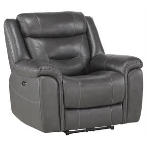 lexicon danio italian top grain leather power reclining chair