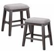 Lexicon Timbre Contemporary Wood Counter Height Stools in Gray (Set of 2)