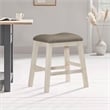 Lexicon Timbre Wood Counter Height Stools in Antique White and Brown (Set of 2)