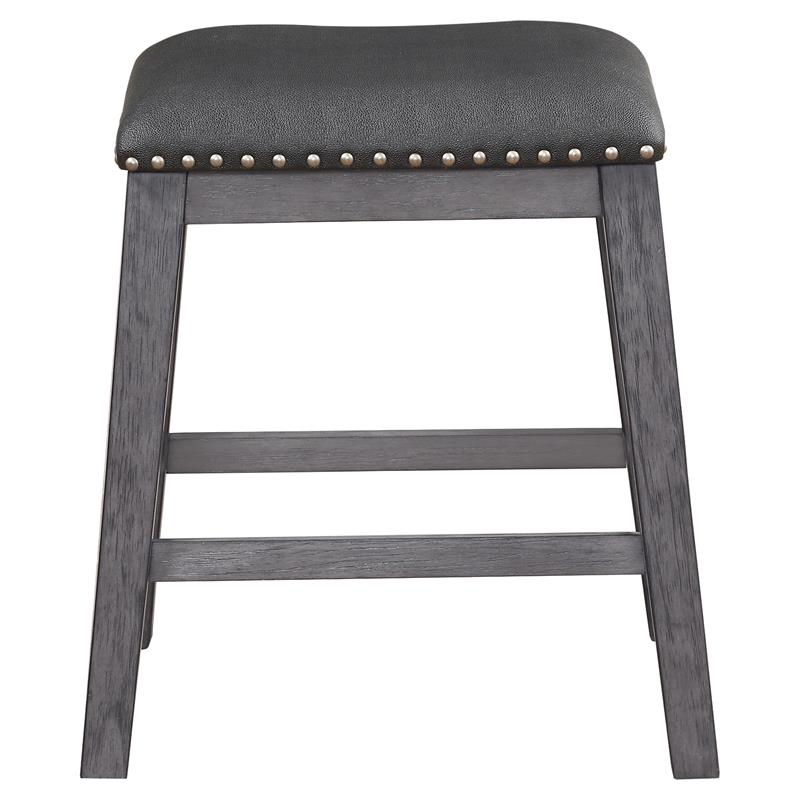 Lexicon Timbre Contemporary Wood Counter Height Stools in Gray (Set of 2)