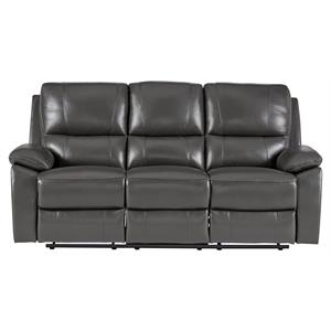 lexicon greeley modern leather double reclining sofa