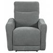 Lexicon Edition Contemporary Chenille Power Reclining Chair in Gray