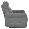 Lexicon Edition Contemporary Chenille Power Reclining Chair in Gray