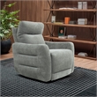 Lexicon Edition Contemporary Chenille Power Reclining Chair in Gray