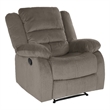 Lexicon Jarita Transitional Microfiber Fabric Reclining Chair in Chocolate