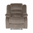 Lexicon Jarita Transitional Microfiber Fabric Reclining Chair in Chocolate