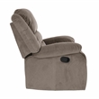 Lexicon Jarita Transitional Microfiber Fabric Reclining Chair in Chocolate
